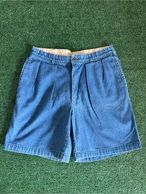Savane Blue Pleated Men’s Casual Shorts
